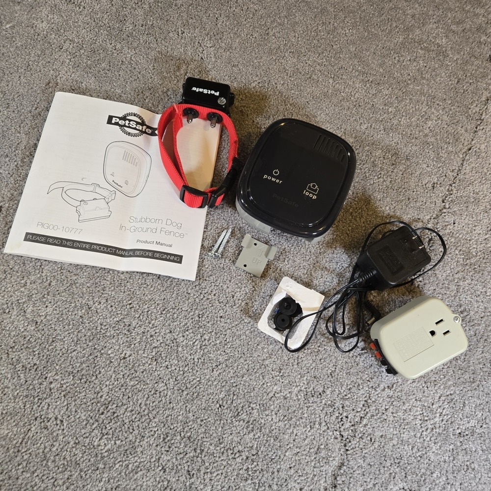 PetSafe In-Ground Stubborn Dog Fence Transmitter With Power Supply & Collar